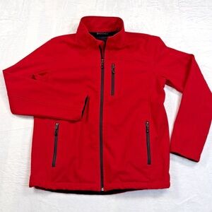 SwissTech Red Full-Zip Jacket with Black Accents